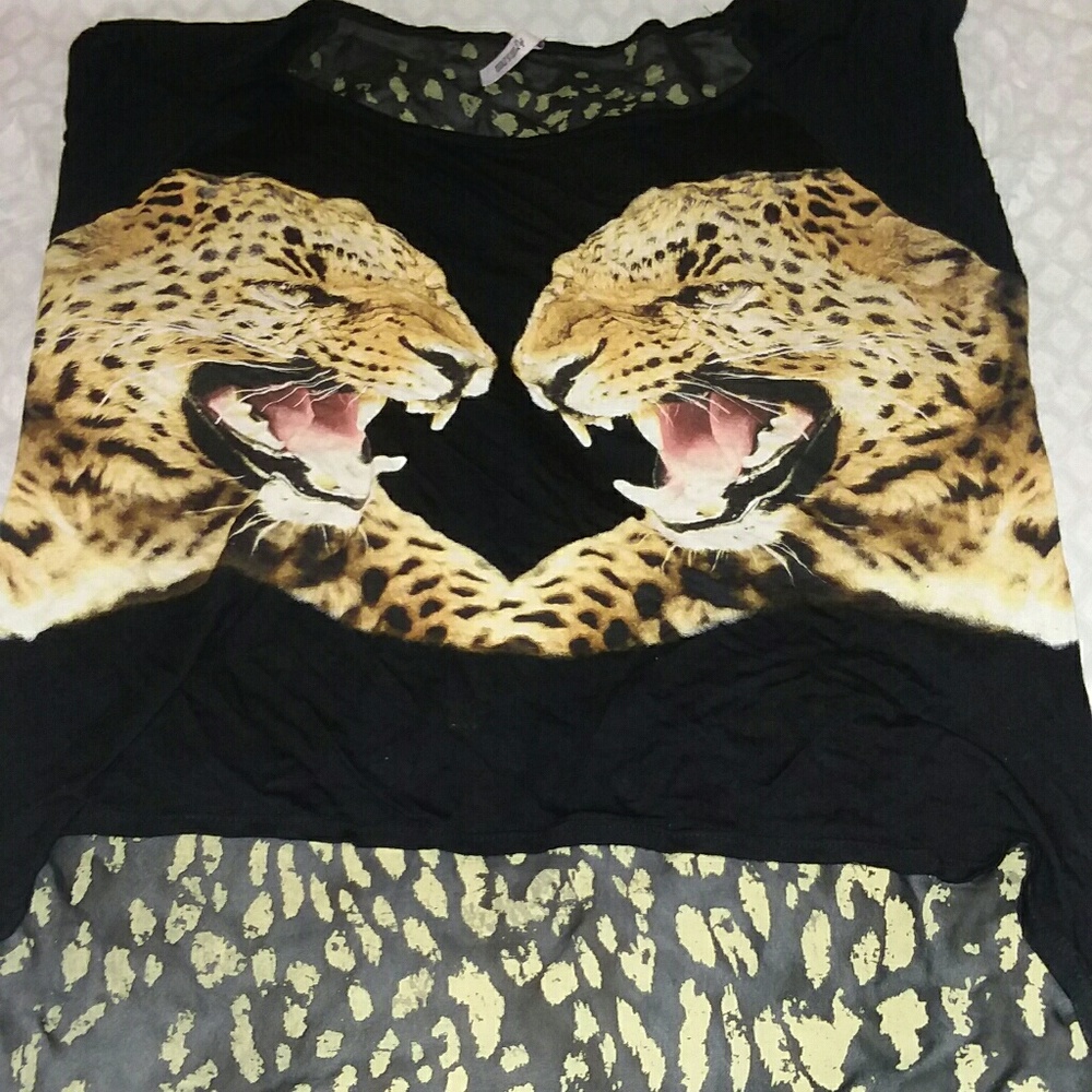 LARGE Cheetah Print Top